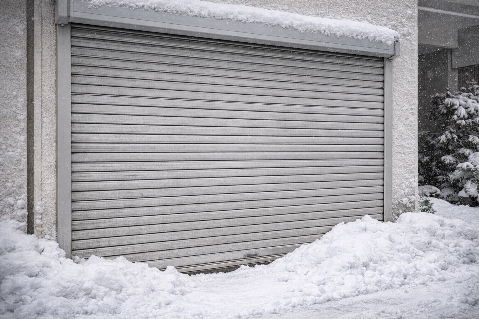 雪によるシャッタートラブル