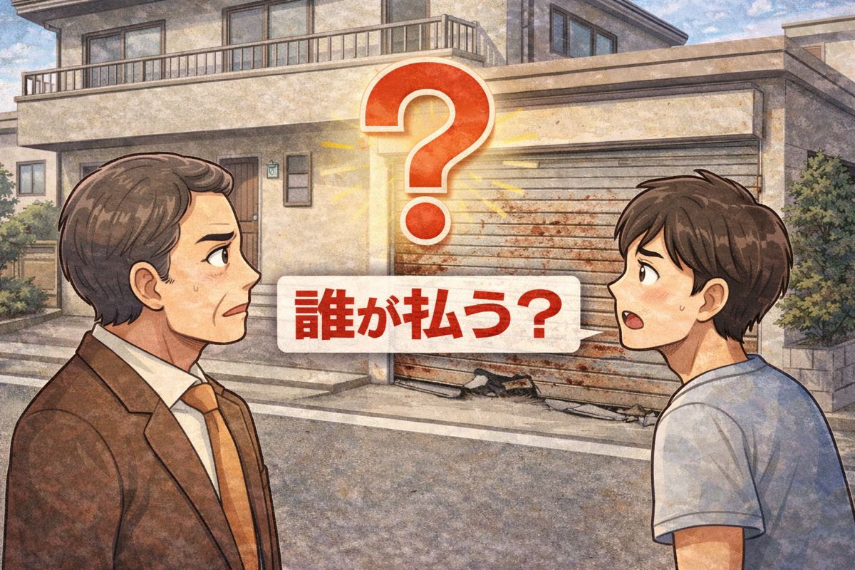 賃貸物件のシャッタートラブル、誰が修理費を負担する？