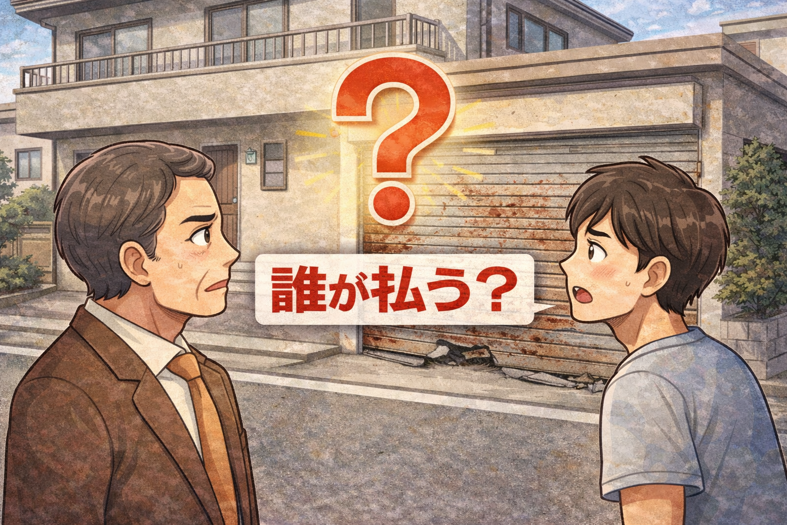 賃貸物件のシャッタートラブル、誰が修理費を負担する？