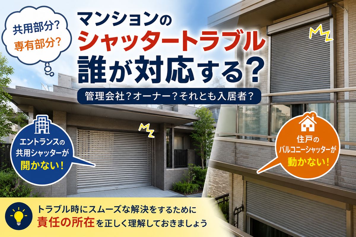 マンション・集合住宅のシャッタートラブル対応